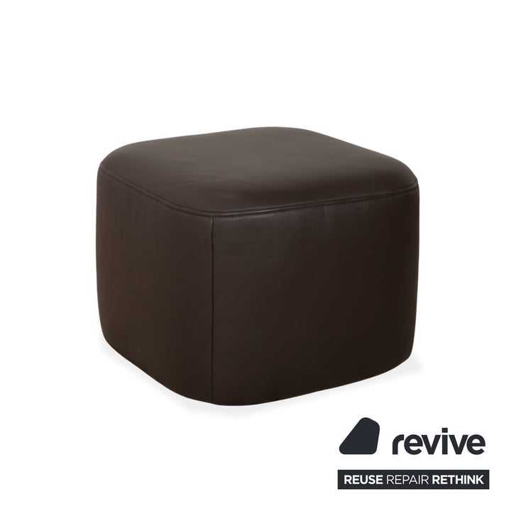 Rolf Benz Freistil 149 armchair incl. footstool, leather, brown