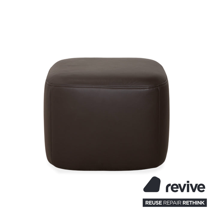 Rolf Benz Freistil 149 armchair incl. footstool, leather, brown