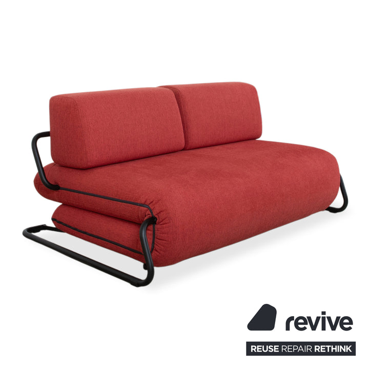 Rolf Benz Freistil 164 Stoff Zweisitzer Rot Sofa Couch manuelle Schlaffunktion