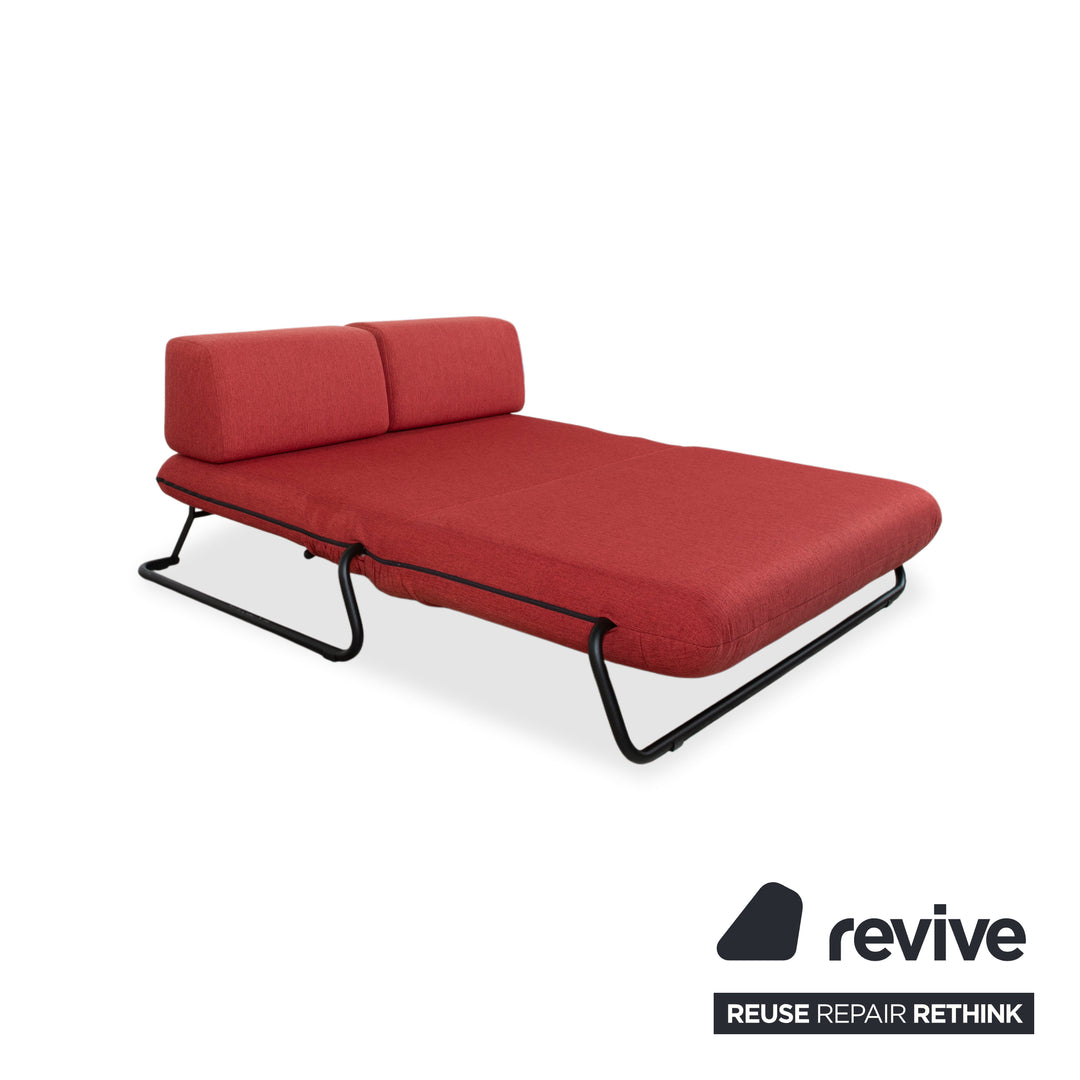Rolf Benz Freistil 164 fabric two-seater red sofa couch manual sleeping function