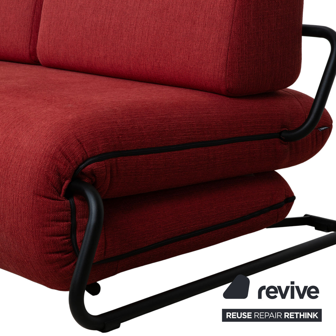 Rolf Benz Freistil 164 Stoff Zweisitzer Rot Sofa Couch manuelle Schlaffunktion