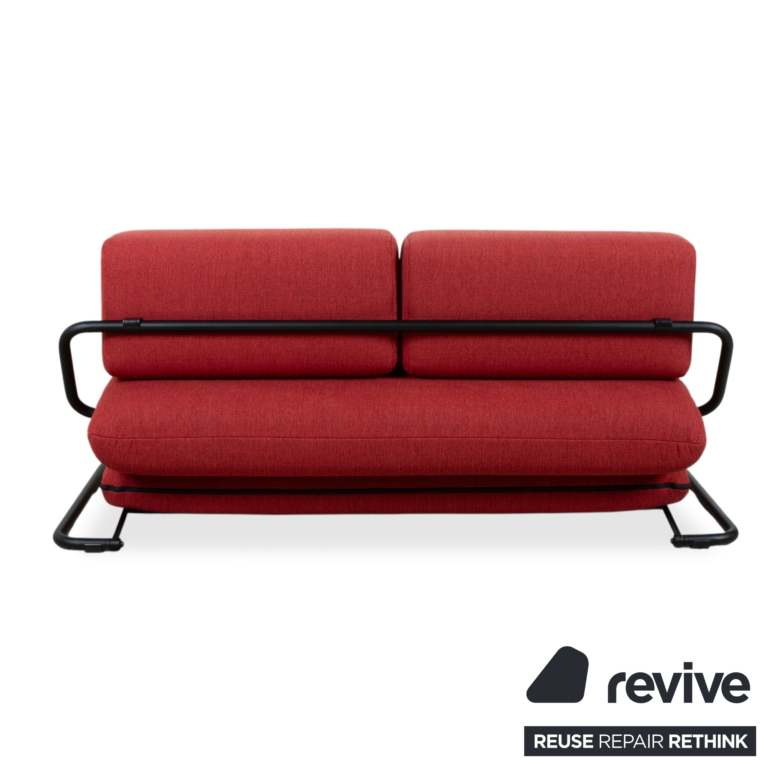 Rolf Benz Freistil 164 Stoff Zweisitzer Rot Sofa Couch manuelle Schlaffunktion