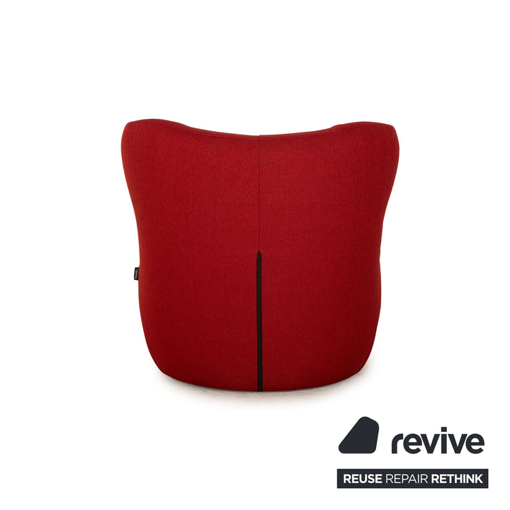 Rolf Benz Freistil 173 fabric armchair incl. Stool red
