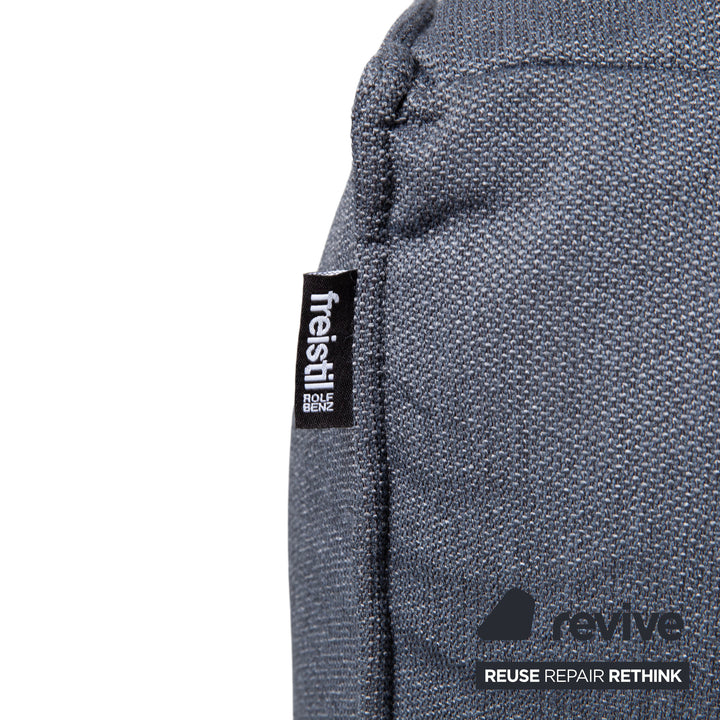 Canapé trois places en tissu Rolf Benz Freistil 175, gris et bleu