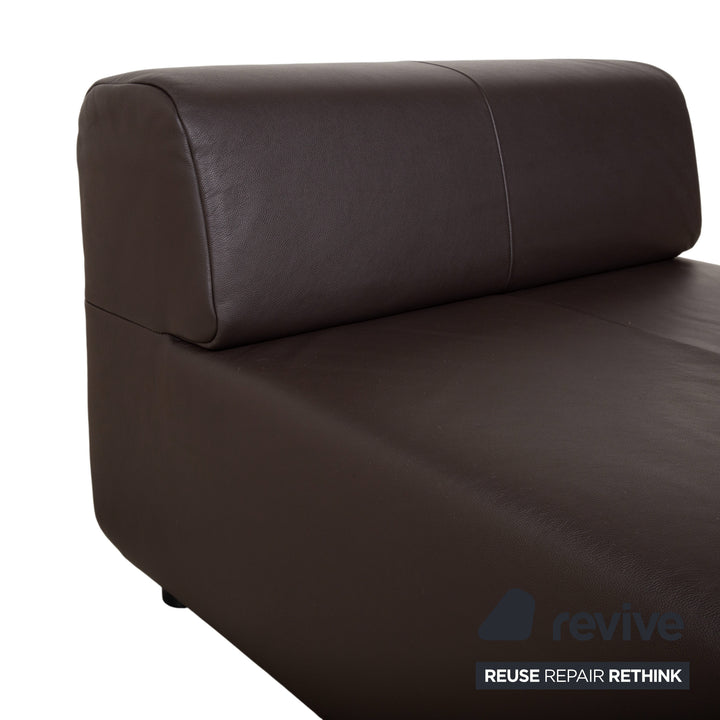 Rolf Benz freistil 185 Set 3x Leather Armchair Brown Mocha