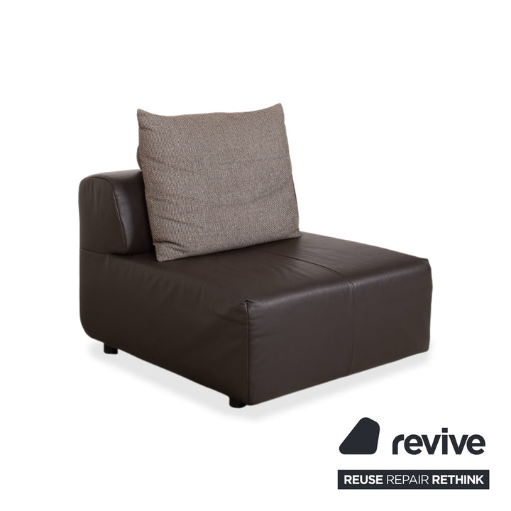 Rolf Benz freistil 185 Set 3x Leather Armchair Brown Mocha