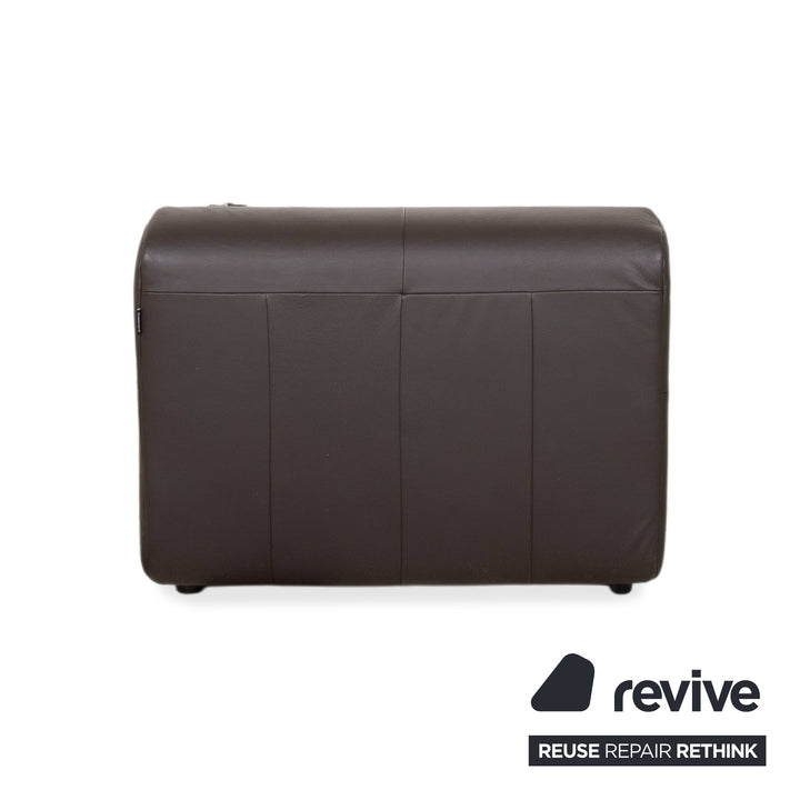 Rolf Benz freistil 185 Set 3x Leather Armchair Brown Mocha