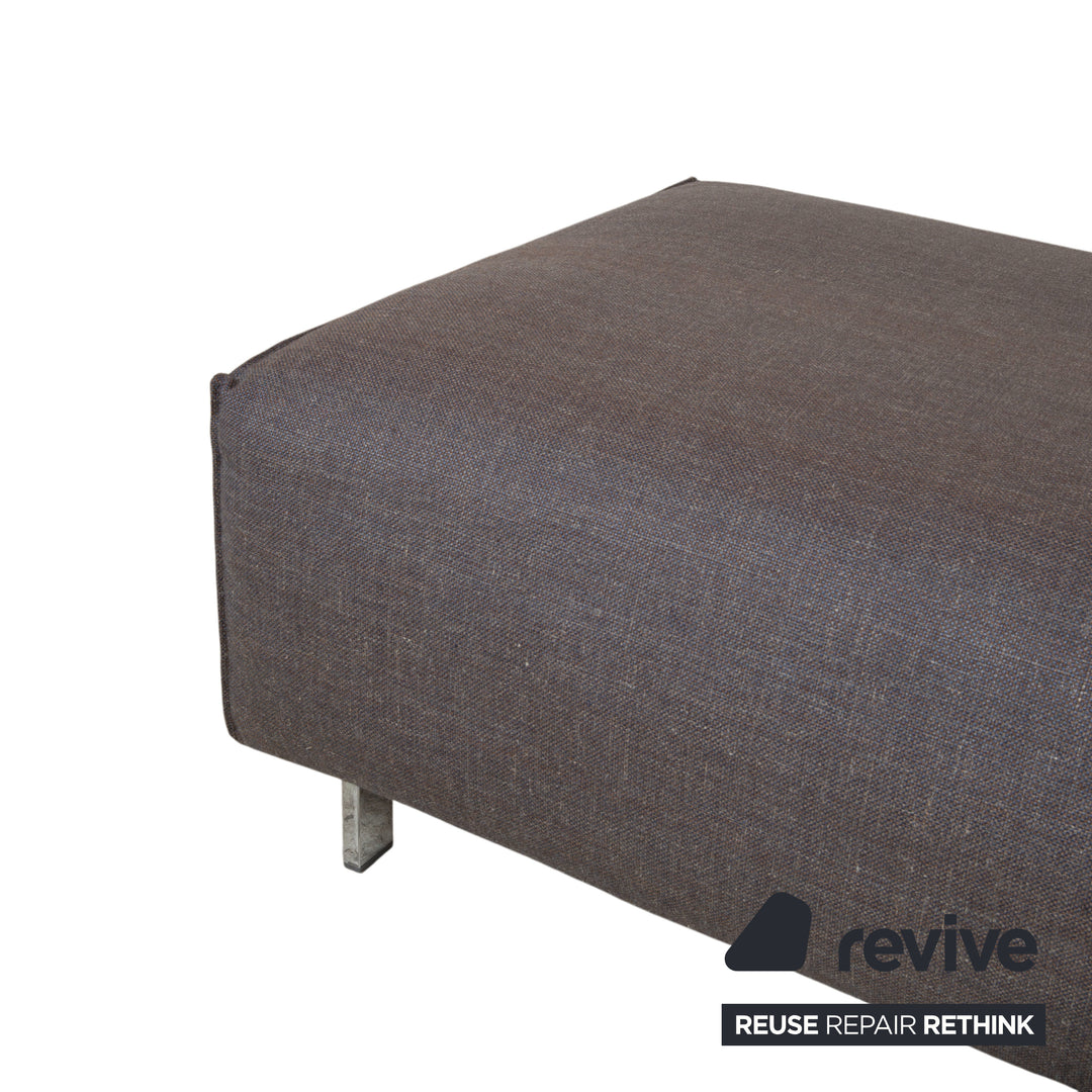 Rolf Benz Garnitur Grata Dreisitzer Hocker Stoff Sofa Grau Couch