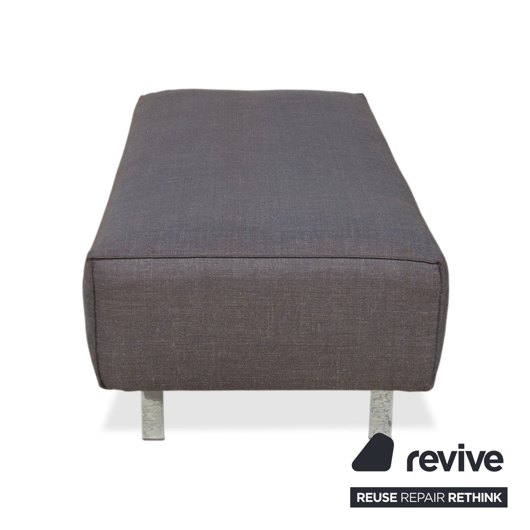 Rolf Benz Garnitur Grata Dreisitzer Hocker Stoff Sofa Grau Couch