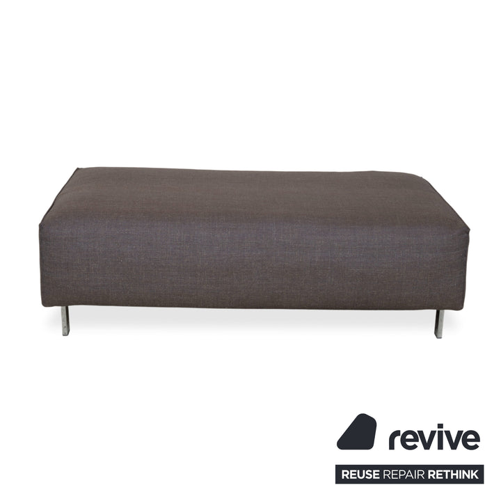 Rolf Benz Garnitur Grata Dreisitzer Hocker Stoff Sofa Grau Couch