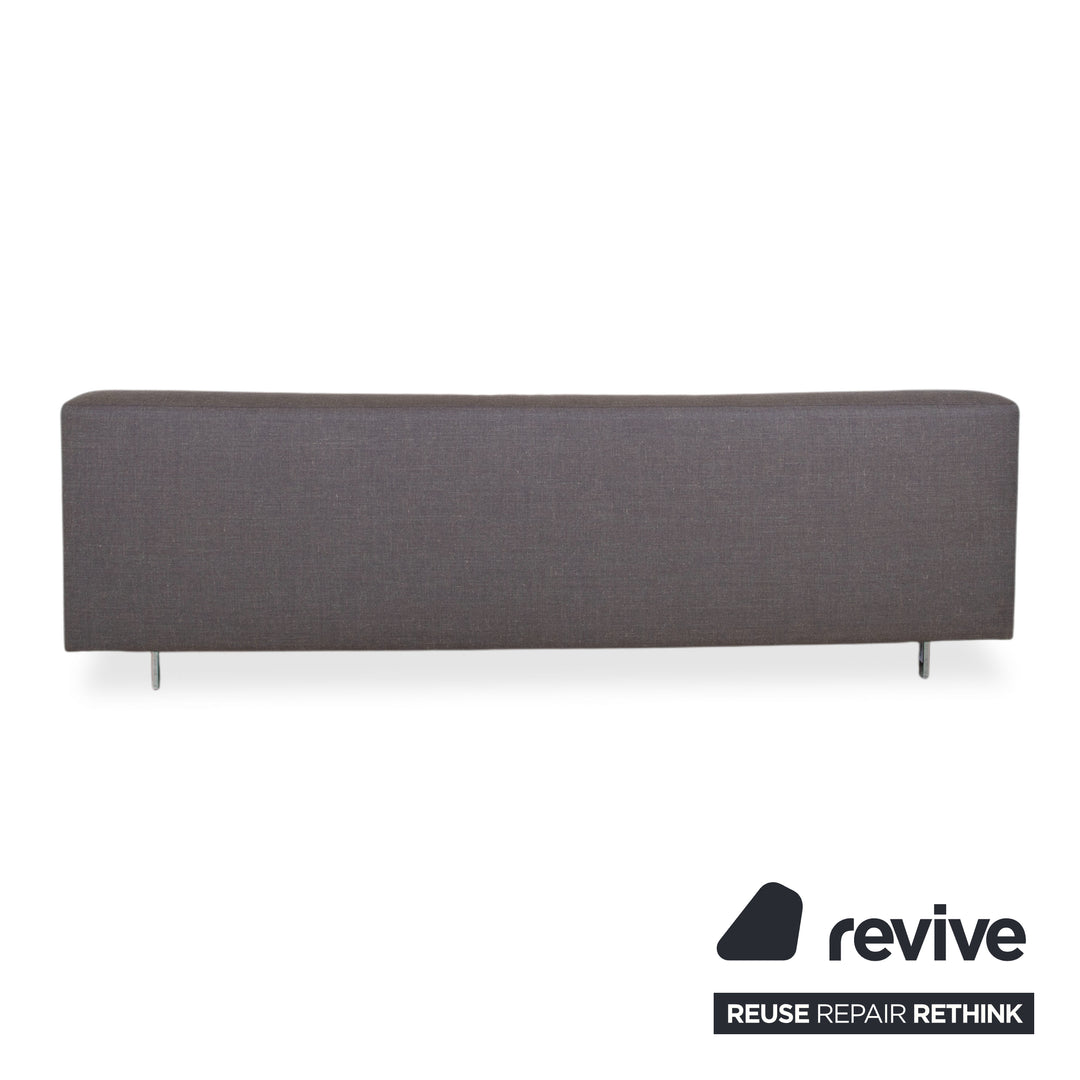 Rolf Benz Garnitur Grata Dreisitzer Hocker Stoff Sofa Grau Couch