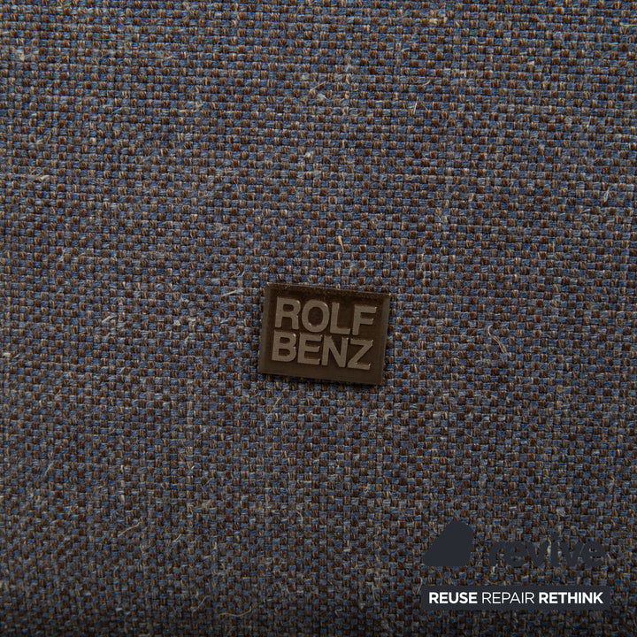 Rolf Benz Garnitur Grata Dreisitzer Hocker Stoff Sofa Grau Couch