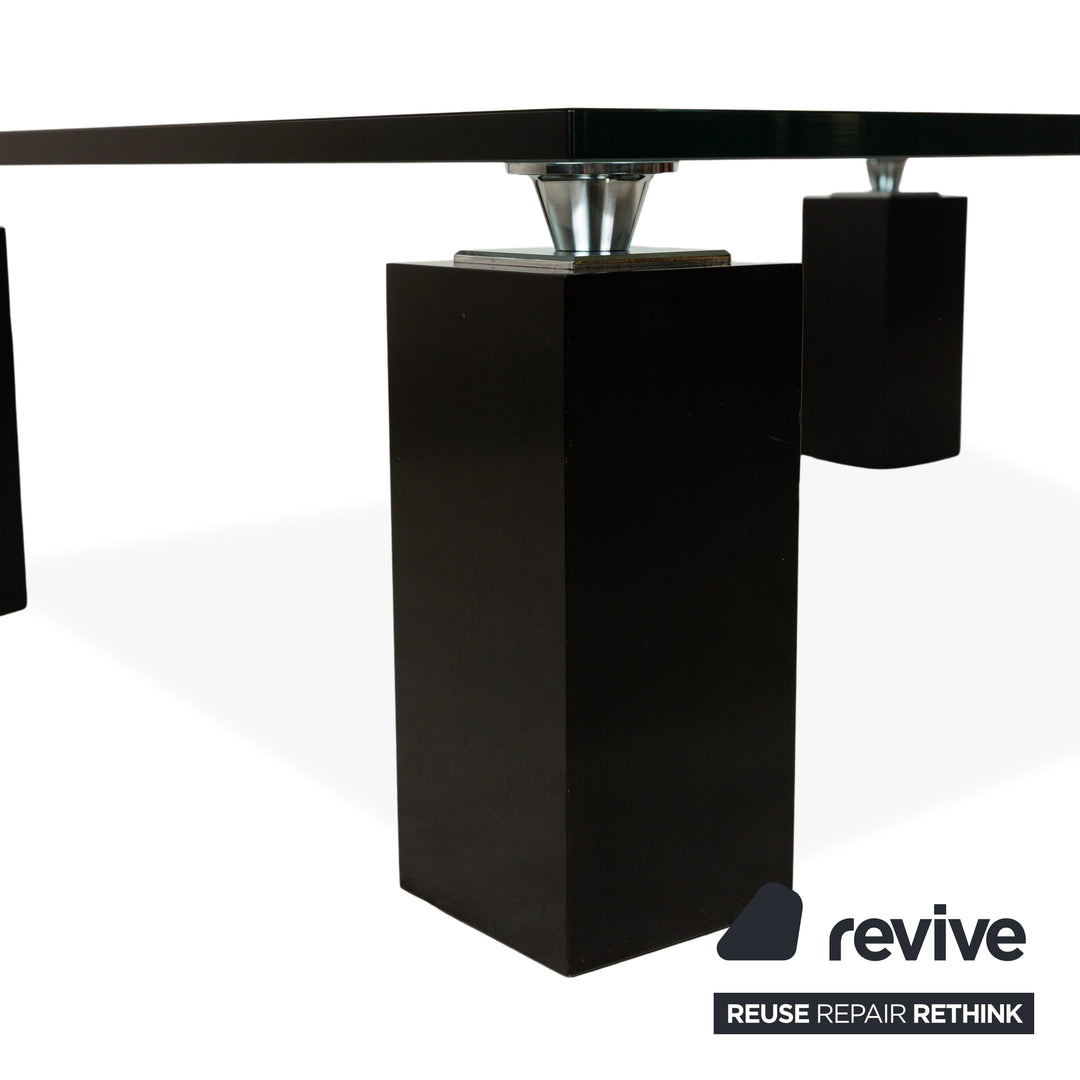 Table basse en verre Rolf Benz Noir 120 x 90 cm