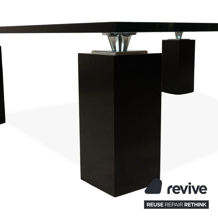 Rolf Benz Glas Couchtisch Schwarz 120 x 90 cm