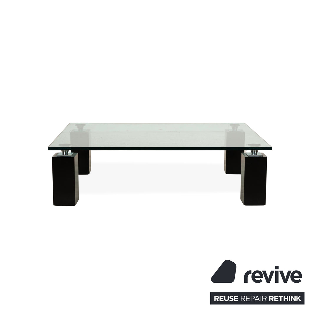 Table basse en verre Rolf Benz Noir 120 x 90 cm