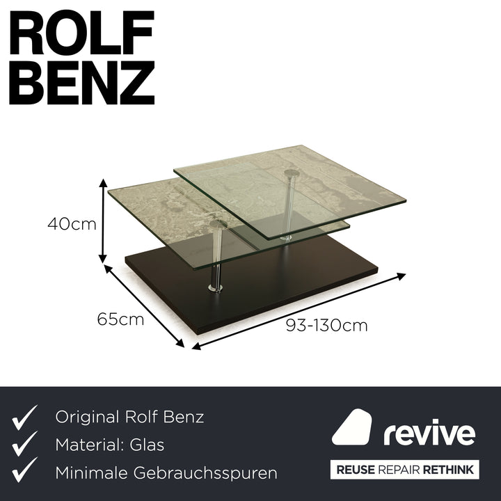 Rolf Benz glass coffee table black manual function