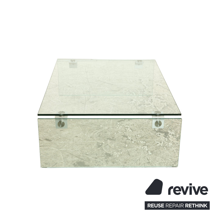 Rolf Benz Glas Couchtisch Silber