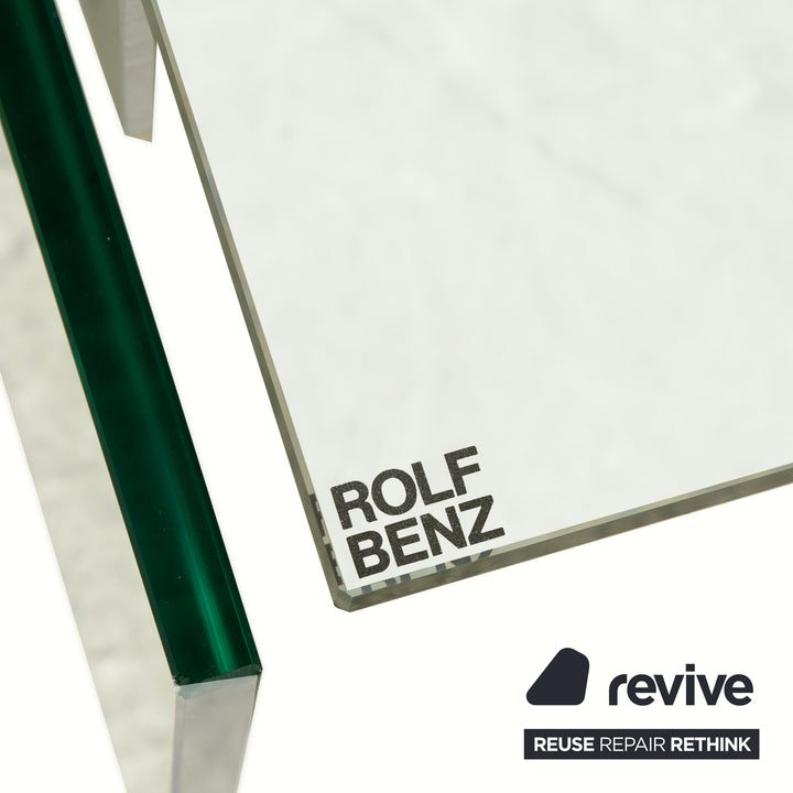 Table basse en verre Rolf Benz argent