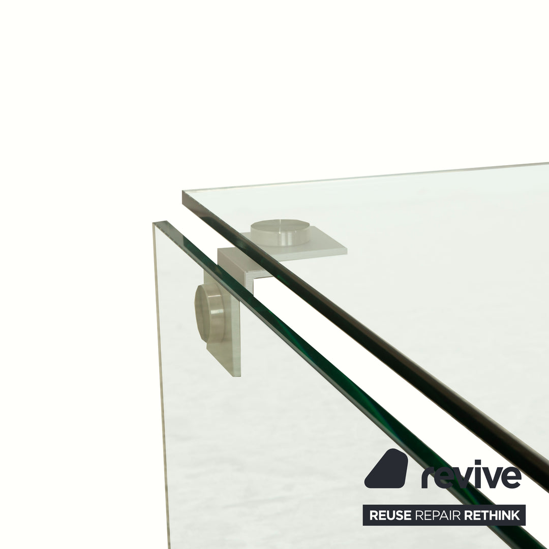 Table basse en verre Rolf Benz argent
