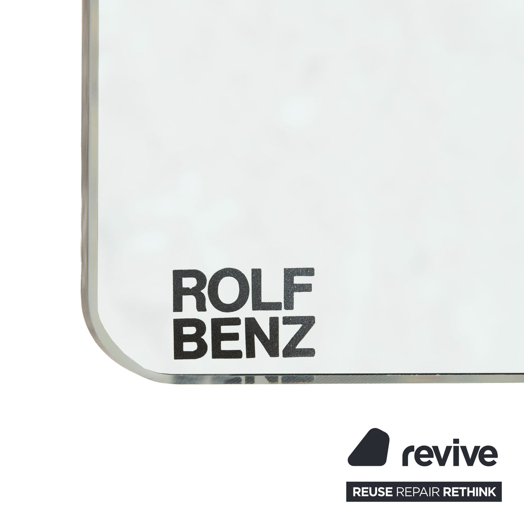 Rolf Benz glass coffee table silver