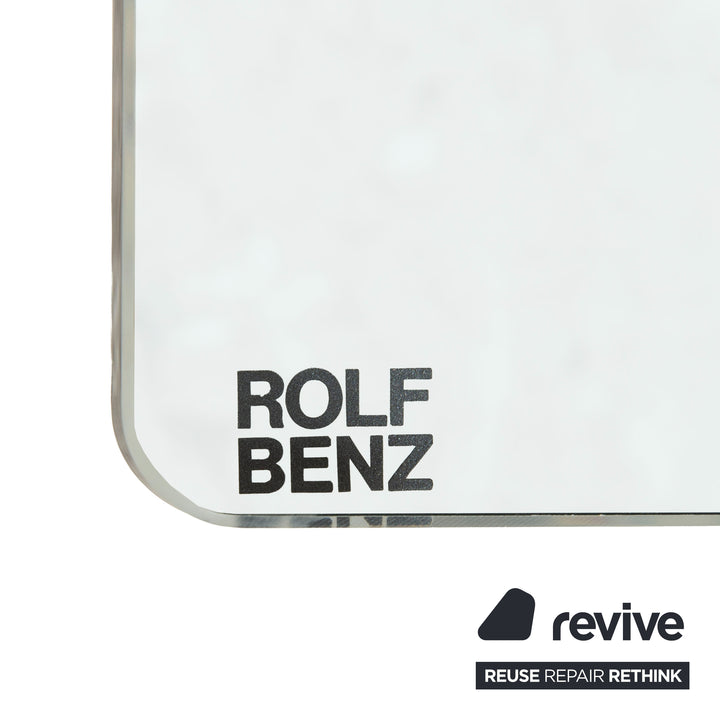 Rolf Benz glass coffee table silver