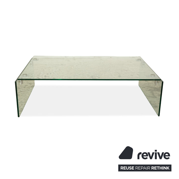 Rolf Benz Glas Couchtisch Silber