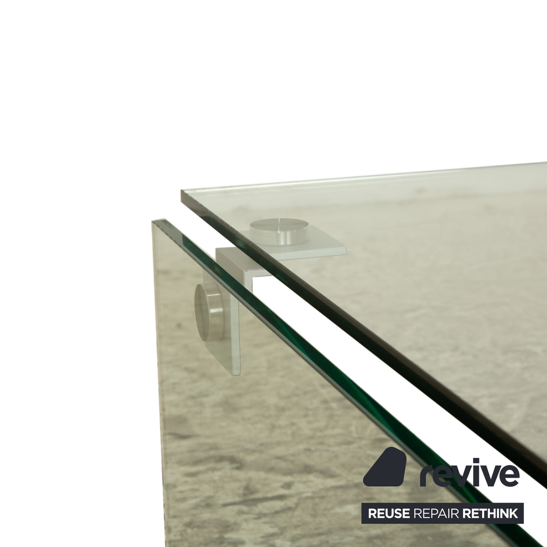 Rolf Benz Glas Couchtisch Silber