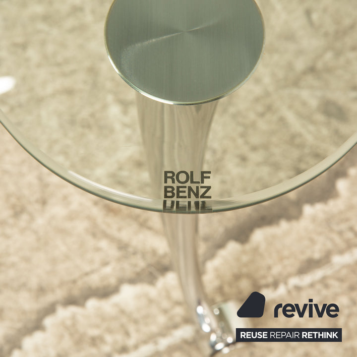Rolf Benz glass coffee table silver manual function