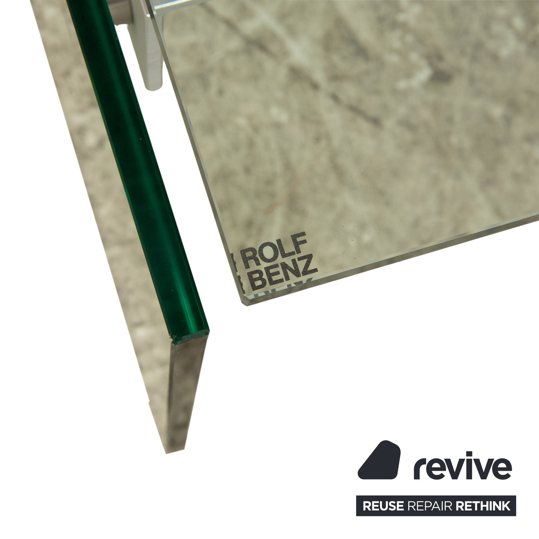 Rolf Benz Glas Couchtisch Silber