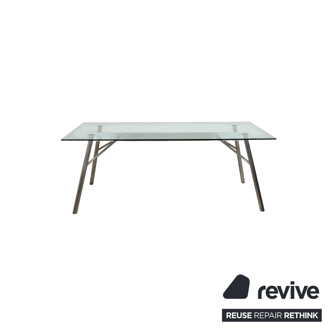 Table à manger en verre Rolf Benz Siber pour salle à manger