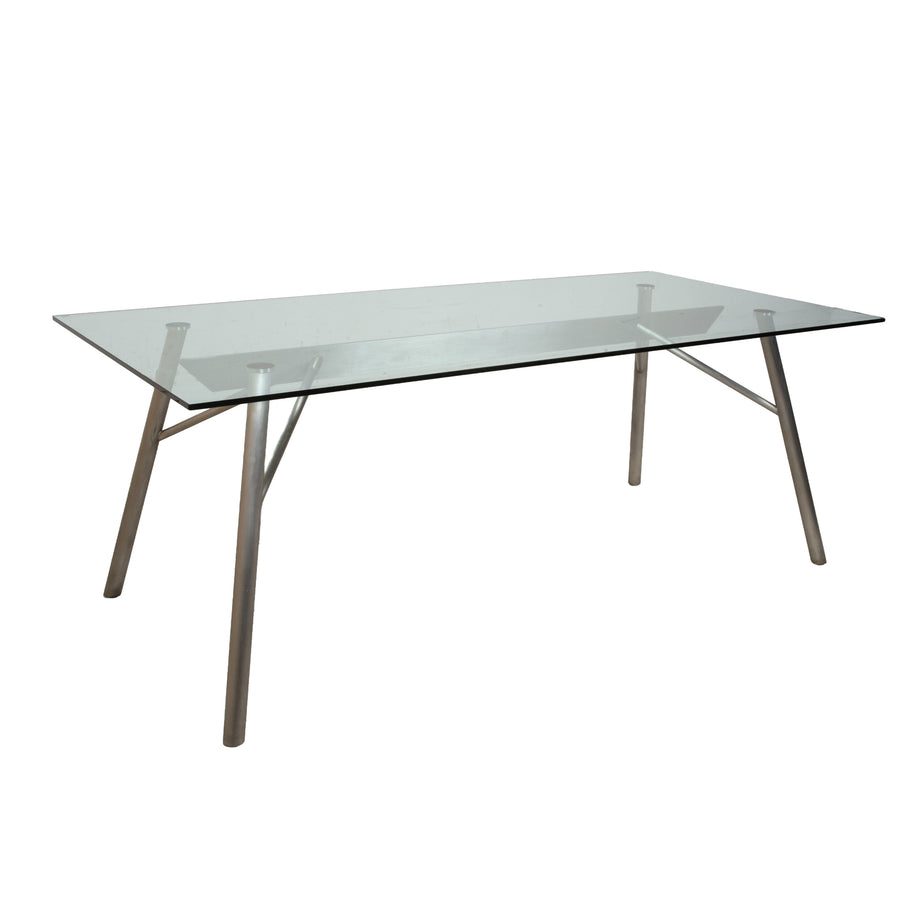 Table à manger en verre Rolf Benz Siber pour salle à manger