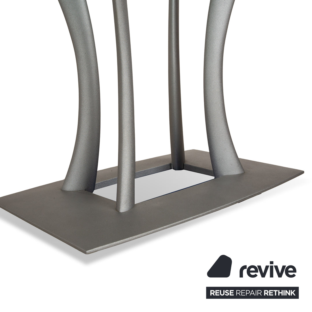 Rolf Benz glazen eettafel zilver 180 x 90 x 74 cm