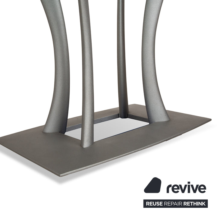 Rolf Benz glazen eettafel zilver 180 x 90 x 74 cm