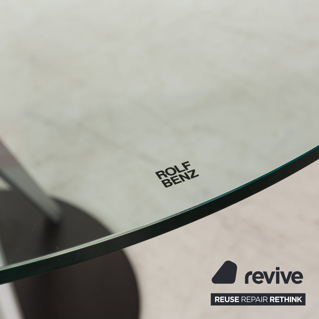 Rolf Benz glass dining table silver
