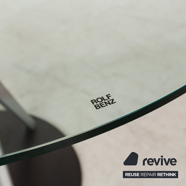 Rolf Benz glass dining table silver