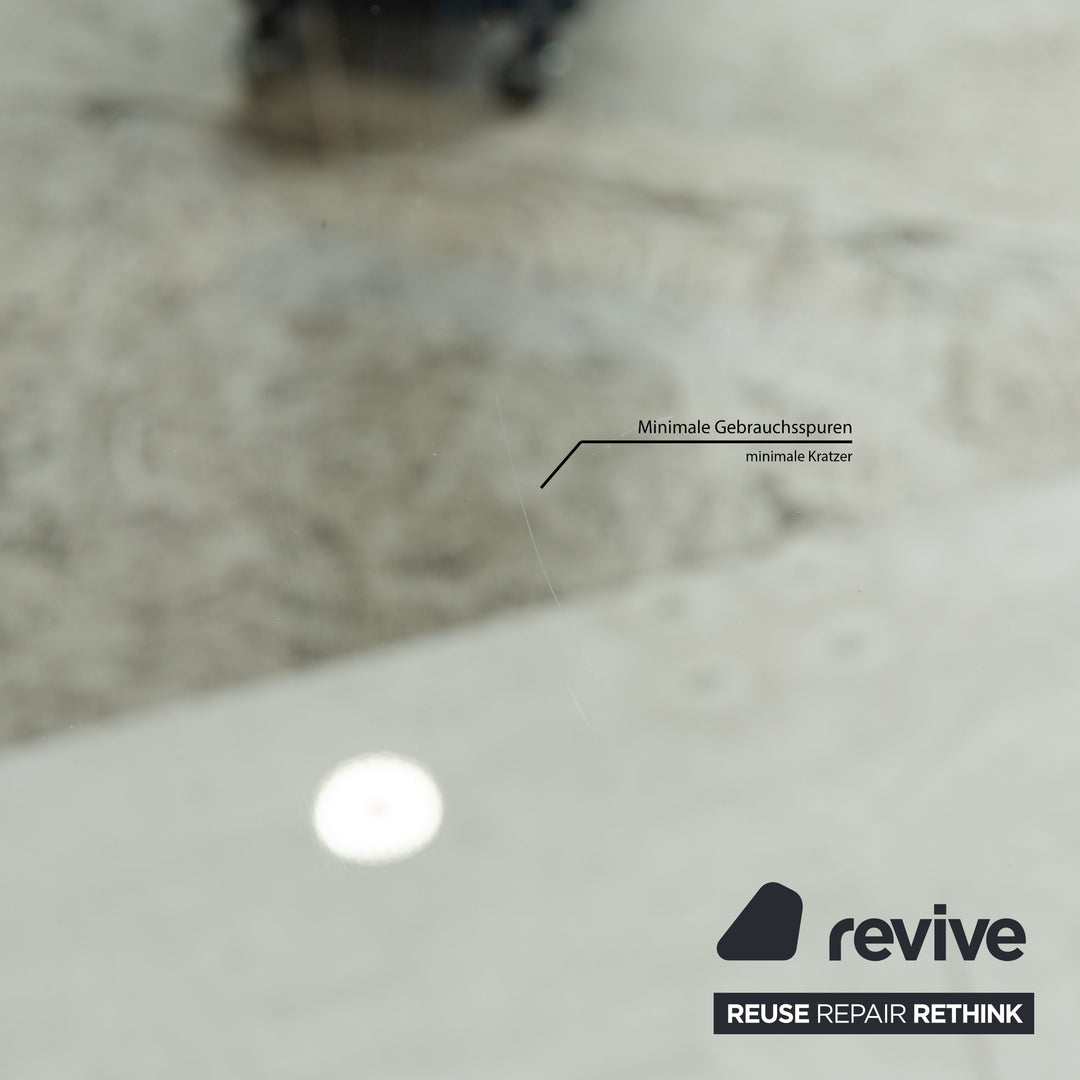 Rolf Benz glass dining table silver