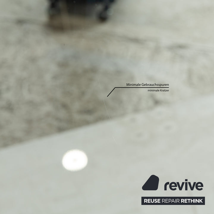 Rolf Benz glass dining table silver