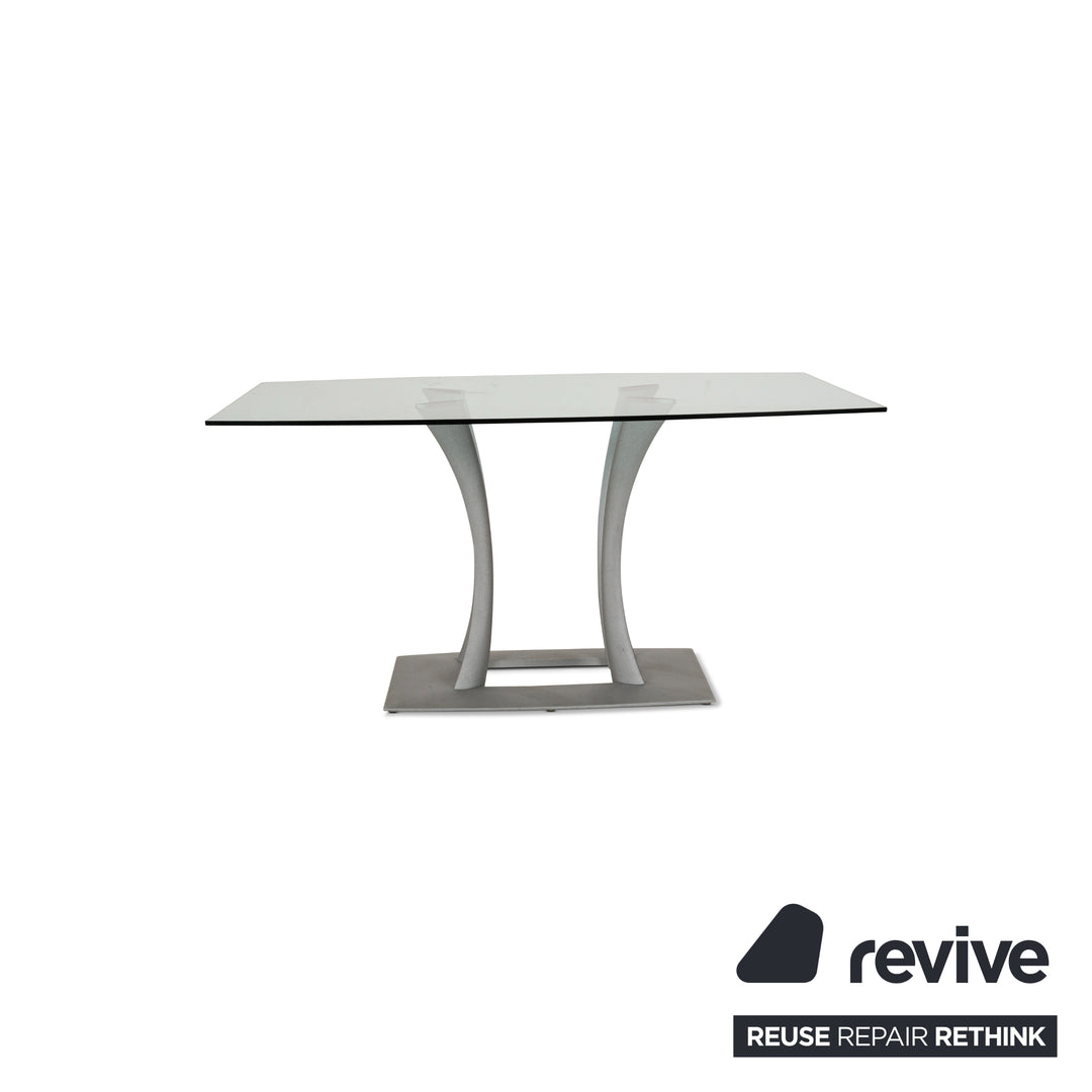 Rolf Benz Glass Dining Table Silver Dining Room