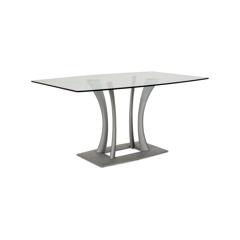 Rolf Benz Glass Dining Table Silver Dining Room