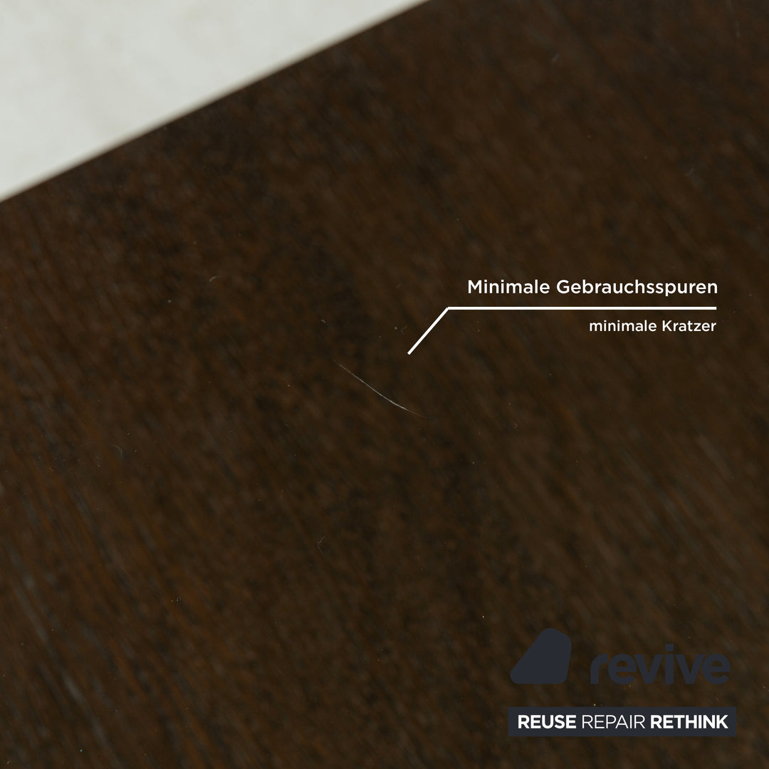 Rolf Benz Glas Holz Couchtisch Braun manuelle Funktion 115 x 75-115 cm