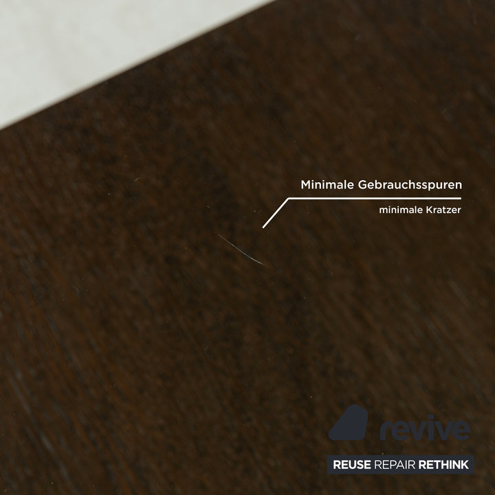 Rolf Benz Glas Holz Couchtisch Braun manuelle Funktion 115 x 75-115 cm