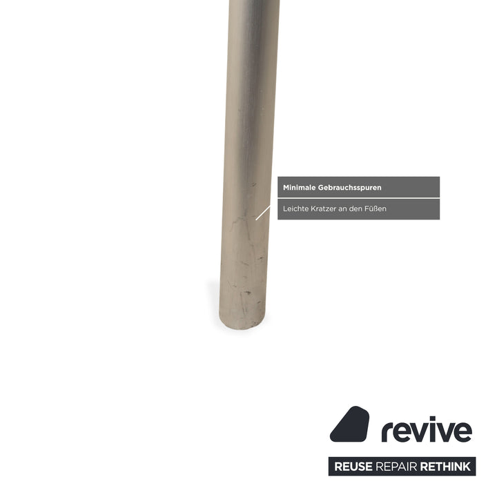 Table en verre Rolf Benz, métal, gris argenté, 200 x 75 x 96