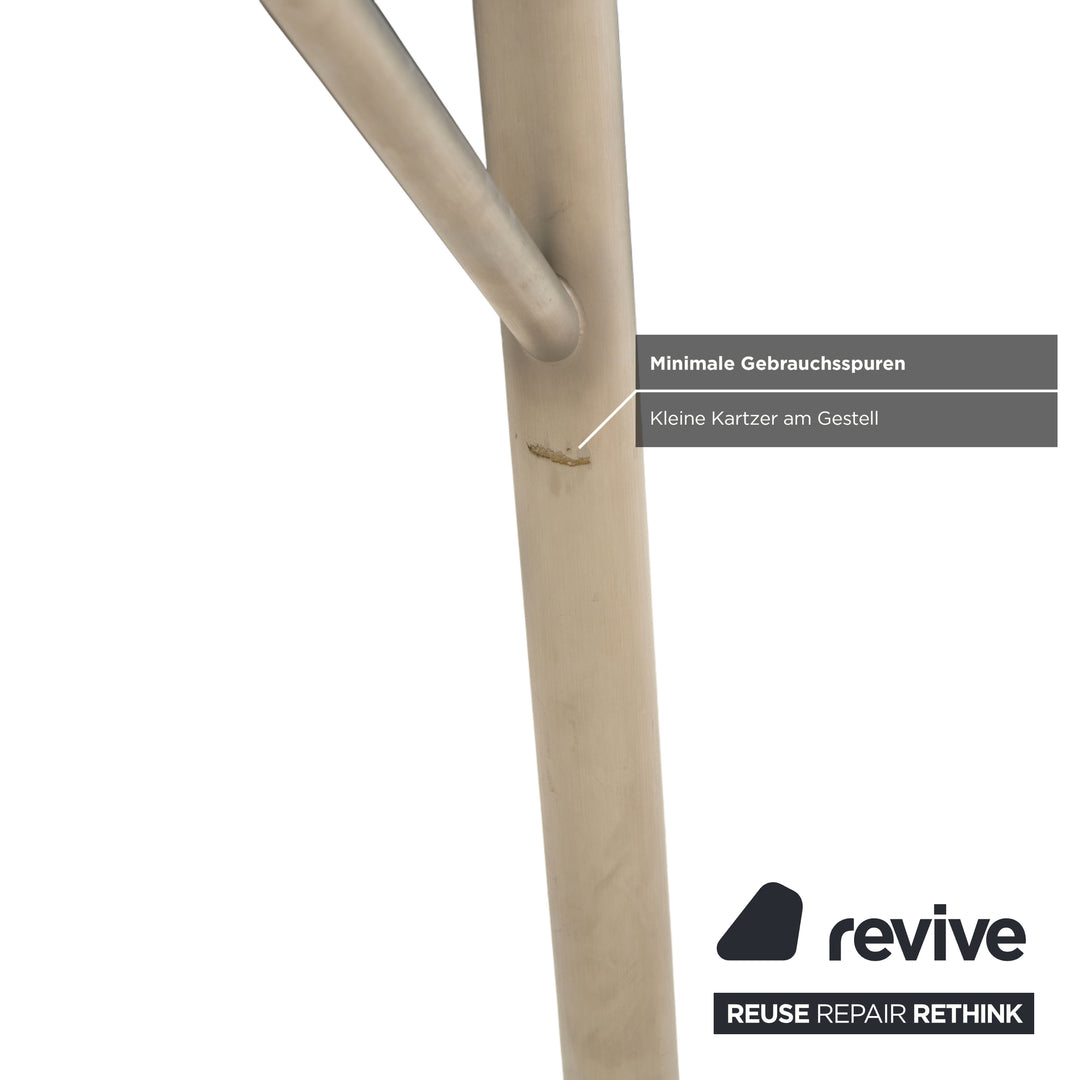 Table en verre Rolf Benz, métal, gris argenté, 200 x 75 x 96