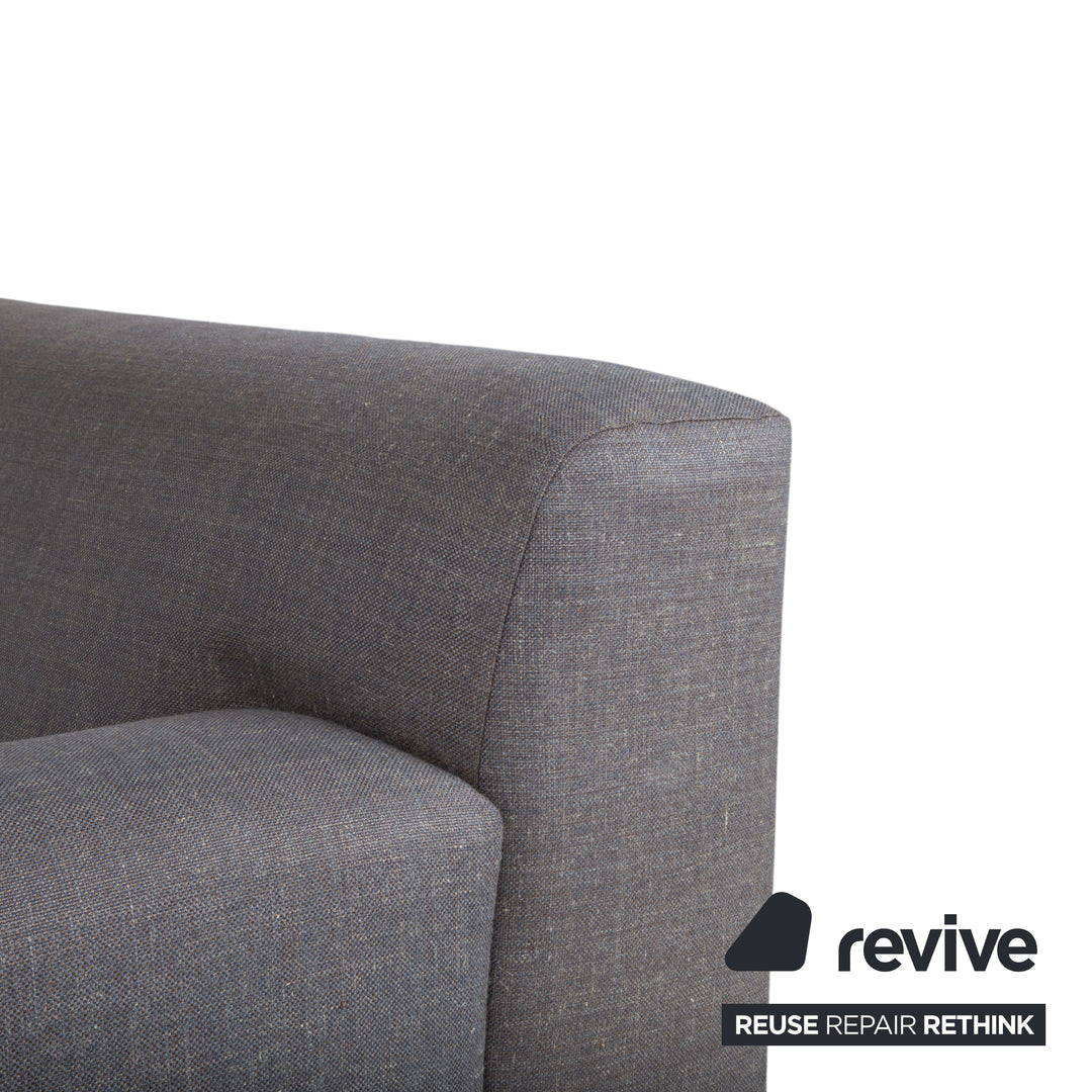 Rolf Benz Grata Dreisitzer Stoff Sofa Grau Couch