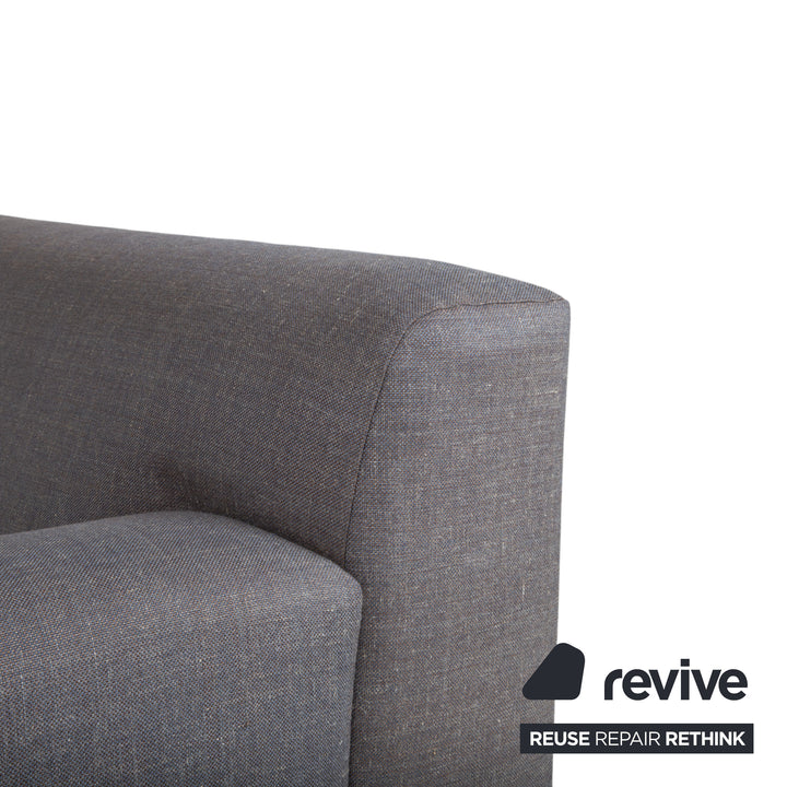 Rolf Benz Grata Dreisitzer Stoff Sofa Grau Couch