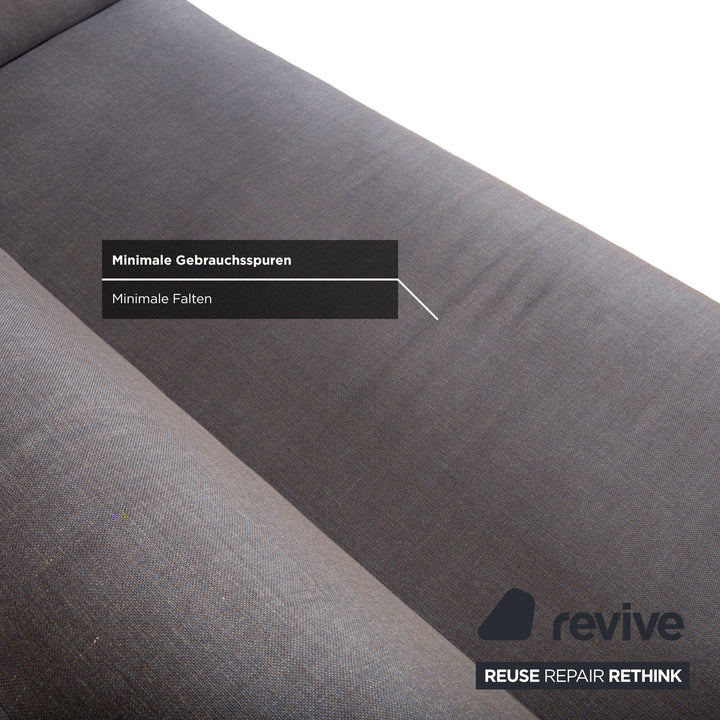 Rolf Benz Grata Dreisitzer Stoff Sofa Grau Couch