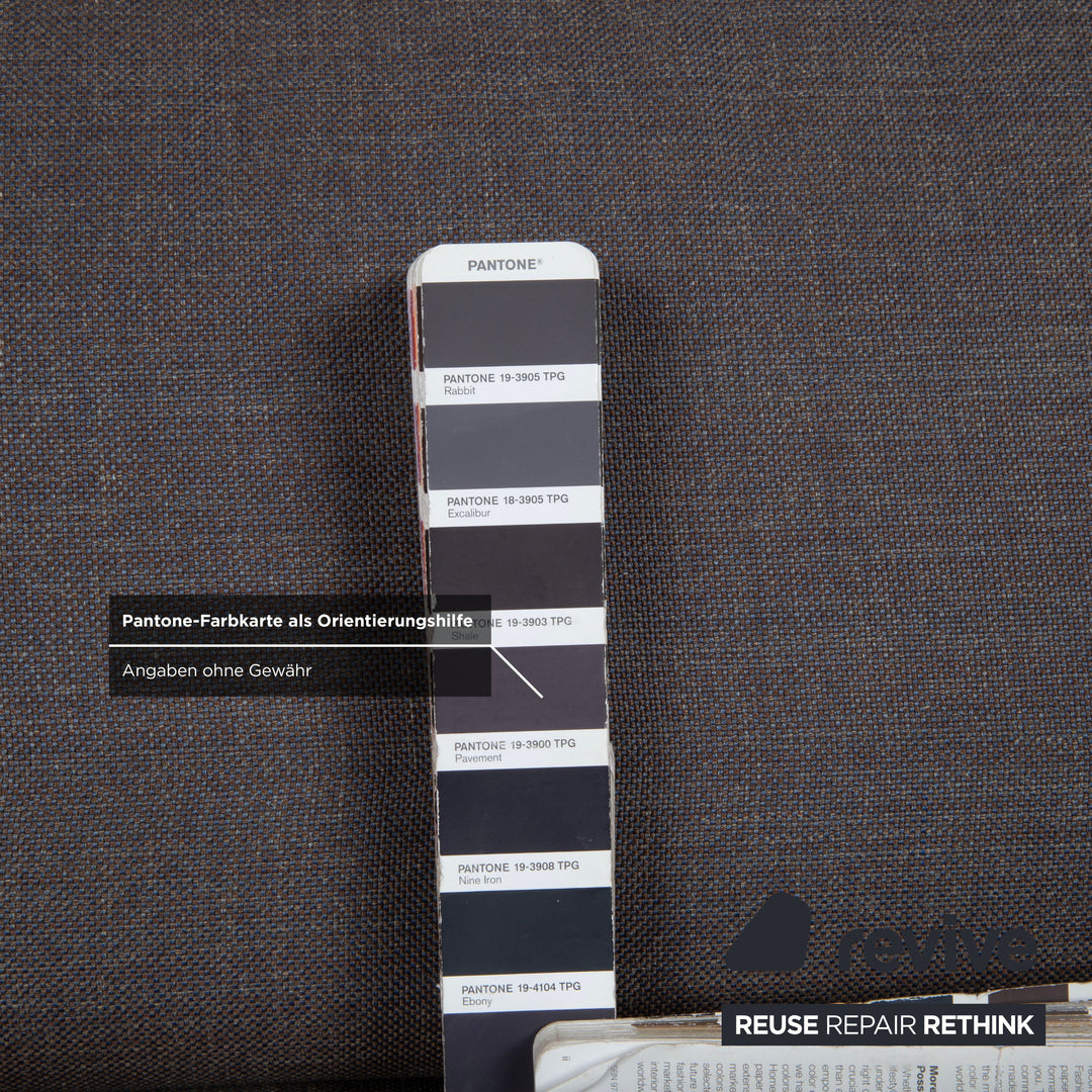 Rolf Benz Grata Dreisitzer Stoff Sofa Grau Couch