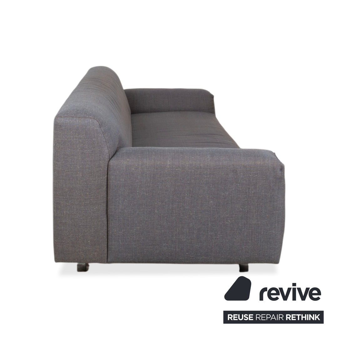 Rolf Benz Grata Dreisitzer Stoff Sofa Grau Couch