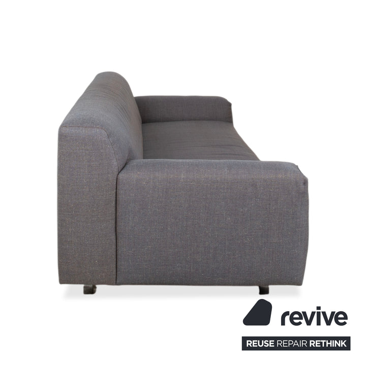 Rolf Benz Grata Dreisitzer Stoff Sofa Grau Couch