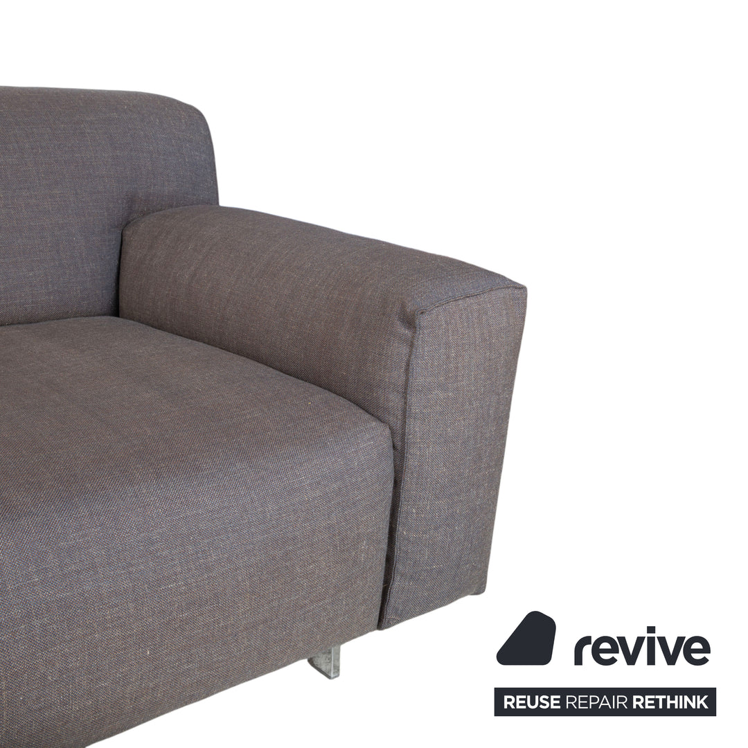 Rolf Benz Grata Dreisitzer Stoff Sofa Grau Couch